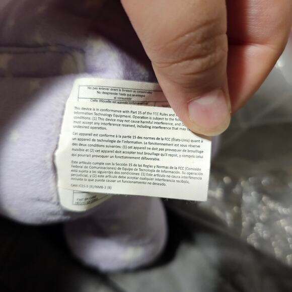 Avon Night Light Up Plush Teddy Bear Purple Pjs Pajamas Yellow Star Moon WORKS - Picture 4 of 8